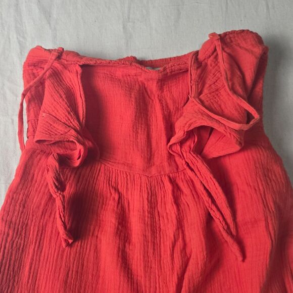 Saturday Sunday Anthropologie Isabel‎ Tie Front Jumpsuit Red Sleeveless Women XS - Picture 10 of 16